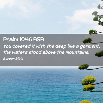 Picture 02 - Psalm 104:6 BSB - You covered it with the deep like a garment; the - Bible Verse Picture
