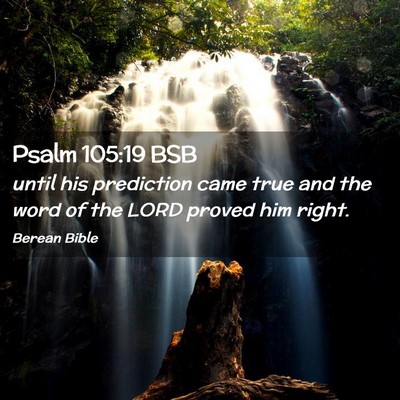 Picture 02 - Psalm 105:19 BSB - until his prediction came true and the word of - Bible Verse Picture