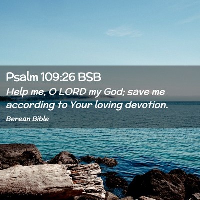 Picture 02 - Psalm 109:26 BSB - Help me, O LORD my God; save me according to Your - Bible Verse Picture