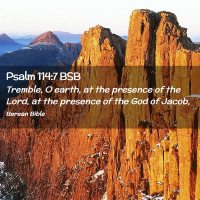 Picture 02 - Psalm 114:7 BSB - Tremble, O earth, at the presence of the Lord, at - Bible Verse Picture