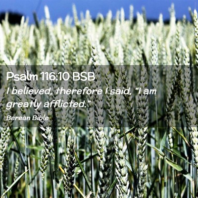 Picture 02 - Psalm 116:10 BSB - I believed, therefore I said, “I am greatly - Bible Verse Picture