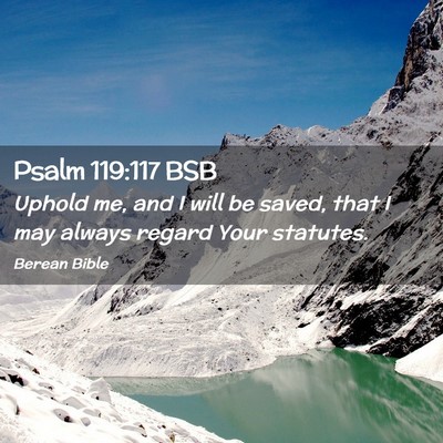 Picture 02 - Psalm 119:117 BSB - Uphold me, and I will be saved, that I may always - Bible Verse Picture