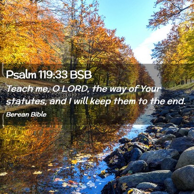 Picture 02 - Psalm 119:33 BSB - Teach me, O LORD, the way of Your statutes, and I - Bible Verse Picture
