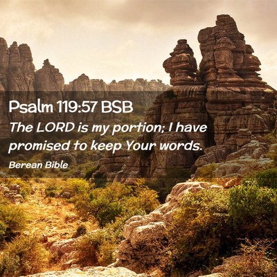 Picture 02 - Psalm 119:57 BSB - The LORD is my portion; I have promised to keep - Bible Verse Picture