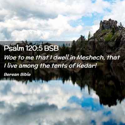 Picture 02 - Psalm 120:5 BSB - Woe to me that I dwell in Meshech, that I live - Bible Verse Picture