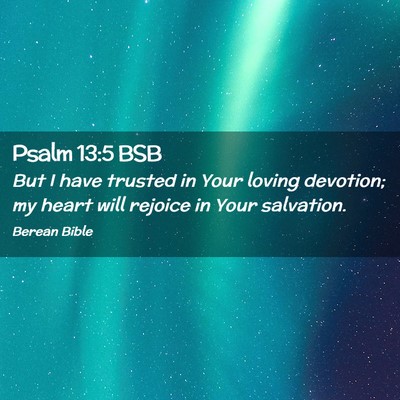 Picture 02 - Psalm 13:5 BSB - But I have trusted in Your loving devotion; my - Bible Verse Picture