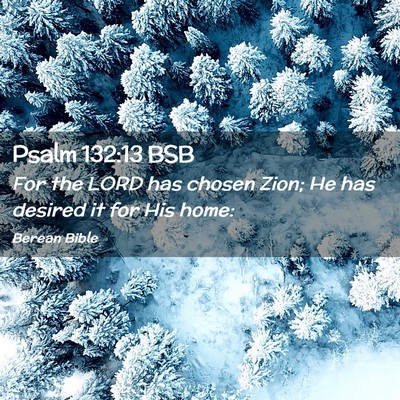 Picture 02 - Psalm 132:13 BSB - For the LORD has chosen Zion; He has desired it - Bible Verse Picture