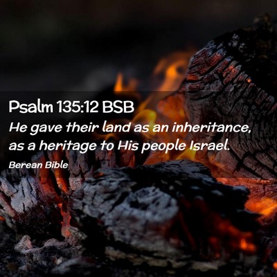 Picture 02 - Psalm 135:12 BSB - He gave their land as an inheritance, as a - Bible Verse Picture