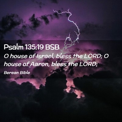 Picture 02 - Psalm 135:19 BSB - O house of Israel, bless the LORD; O house of - Bible Verse Picture