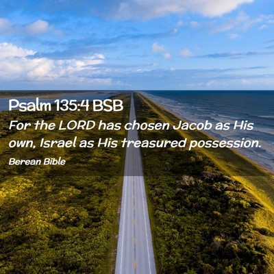 Picture 02 - Psalm 135:4 BSB - For the LORD has chosen Jacob as His own, Israel - Bible Verse Picture