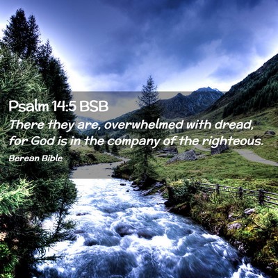 Picture 02 - Psalm 14:5 BSB - There they are, overwhelmed with dread, for God - Bible Verse Picture