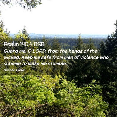 Picture 02 - Psalm 140:4 BSB - Guard me, O LORD, from the hands of the wicked. - Bible Verse Picture