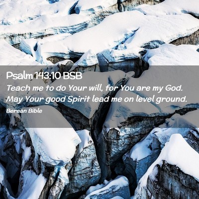 Picture 02 - Psalm 143:10 BSB - Teach me to do Your will, for You are my God. May - Bible Verse Picture