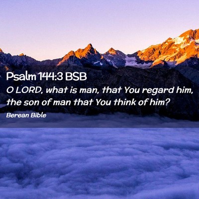 Picture 02 - Psalm 144:3 BSB - O LORD, what is man, that You regard him, the son - Bible Verse Picture