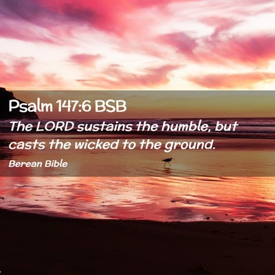 Picture 02 - Psalm 147:6 BSB - The LORD sustains the humble, but casts the - Bible Verse Picture