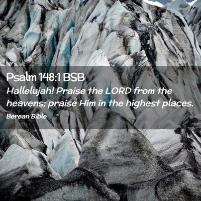 Picture 02 - Psalm 148:1 BSB - Hallelujah! Praise the LORD from the heavens; - Bible Verse Picture