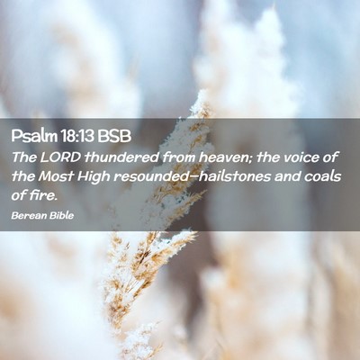 Picture 02 - Psalm 18:13 BSB - The LORD thundered from heaven; the voice of the - Bible Verse Picture