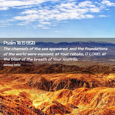 Picture 02 - Psalm 18:15 BSB - The channels of the sea appeared, and the - Bible Verse Picture