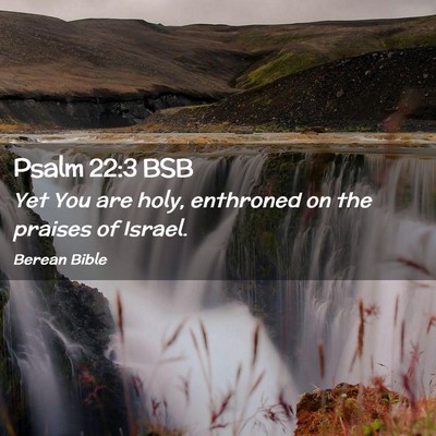 Picture 02 - Psalm 22:3 BSB - Yet You are holy, enthroned on the praises of - Bible Verse Picture
