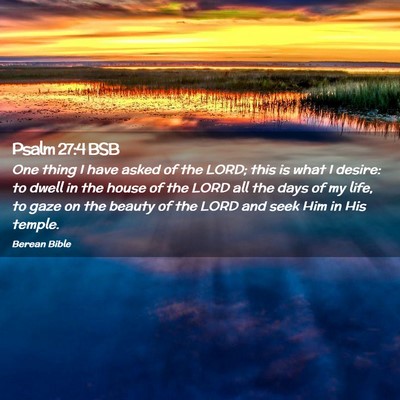 Picture 02 - Psalm 27:4 BSB - One thing I have asked of the LORD; this is what - Bible Verse Picture