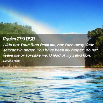 Picture 02 - Psalm 27:9 BSB - Hide not Your face from me, nor turn away Your - Bible Verse Picture