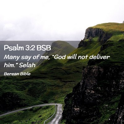 Picture 02 - Psalm 3:2 BSB - Many say of me, “God will not deliver him.” - Bible Verse Picture