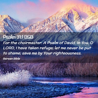 Picture 02 - Psalm 31:1 BSB - For the choirmaster. A Psalm of David. In You, O - Bible Verse Picture