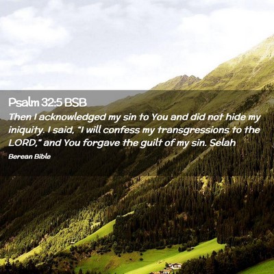 Picture 02 - Psalm 32:5 BSB - Then I acknowledged my sin to You and did not - Bible Verse Picture