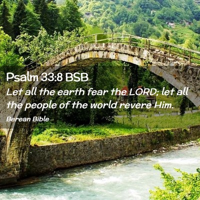 Picture 02 - Psalm 33:8 BSB - Let all the earth fear the LORD; let all the - Bible Verse Picture