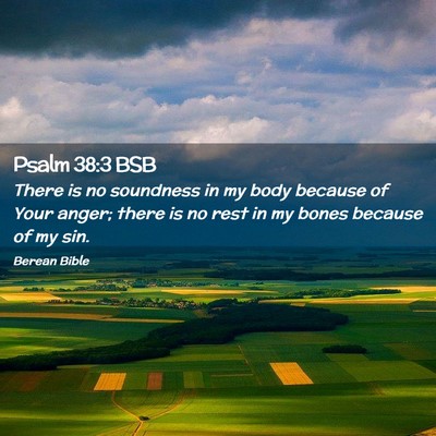 Picture 02 - Psalm 38:3 BSB - There is no soundness in my body because of Your - Bible Verse Picture