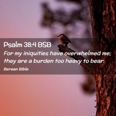 Picture 02 - Psalm 38:4 BSB - For my iniquities have overwhelmed me; they are a - Bible Verse Picture
