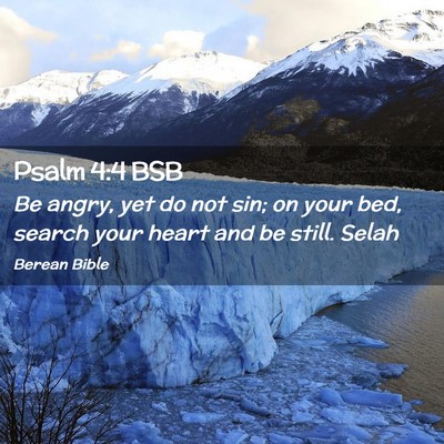 Picture 02 - Psalm 4:4 BSB - Be angry, yet do not sin; on your bed, search - Bible Verse Picture