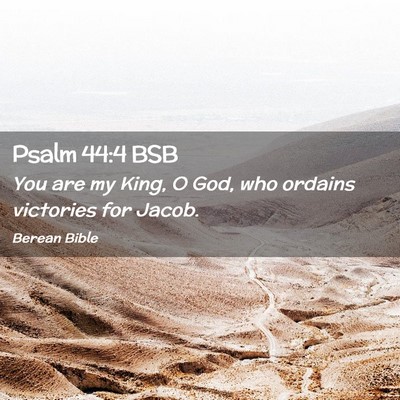 Picture 02 - Psalm 44:4 BSB - You are my King, O God, who ordains victories for - Bible Verse Picture
