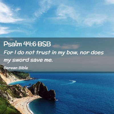 Picture 02 - Psalm 44:6 BSB - For I do not trust in my bow, nor does my sword - Bible Verse Picture