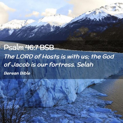 Picture 02 - Psalm 46:7 BSB - The LORD of Hosts is with us; the God of Jacob is - Bible Verse Picture