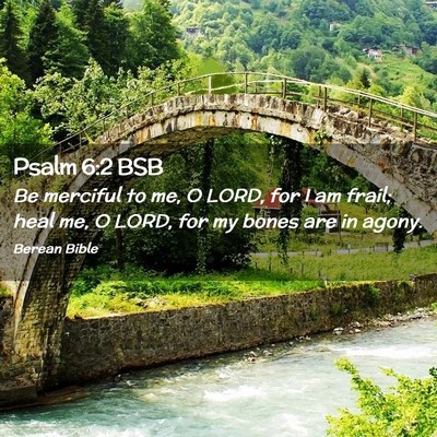 Picture 02 - Psalm 6:2 BSB - Be merciful to me, O LORD, for I am frail; heal - Bible Verse Picture