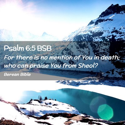 Picture 02 - Psalm 6:5 BSB - For there is no mention of You in death; who can - Bible Verse Picture