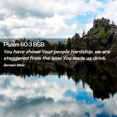 Picture 02 - Psalm 60:3 BSB - You have shown Your people hardship; we are - Bible Verse Picture