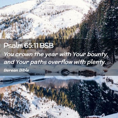 Picture 02 - Psalm 65:11 BSB - You crown the year with Your bounty, and Your - Bible Verse Picture