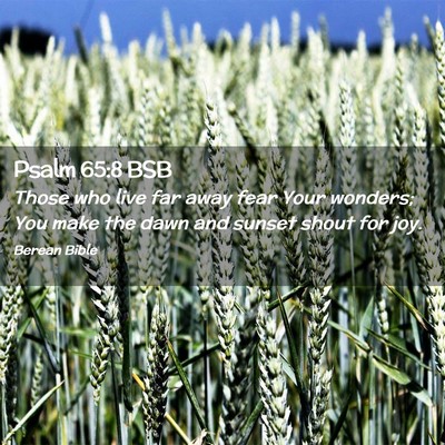 Picture 02 - Psalm 65:8 BSB - Those who live far away fear Your wonders; You - Bible Verse Picture