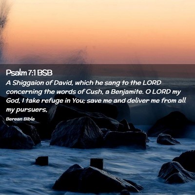 Picture 02 - Psalm 7:1 BSB - A Shiggaion of David, which he sang to the LORD - Bible Verse Picture