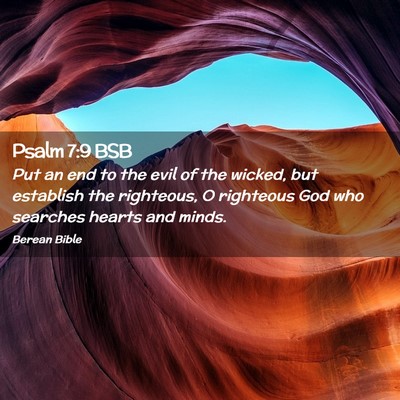 Picture 02 - Psalm 7:9 BSB - Put an end to the evil of the wicked, but - Bible Verse Picture