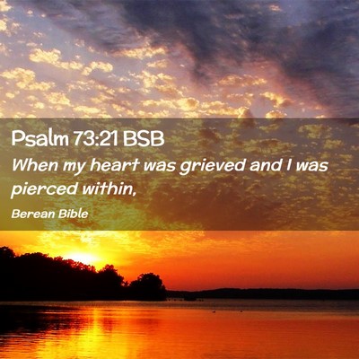 Picture 02 - Psalm 73:21 BSB - When my heart was grieved and I was pierced - Bible Verse Picture