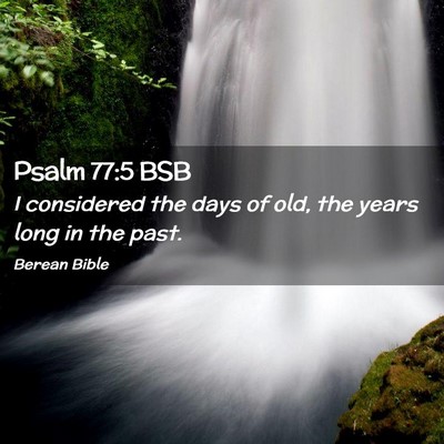 Picture 02 - Psalm 77:5 BSB - I considered the days of old, the years long in - Bible Verse Picture
