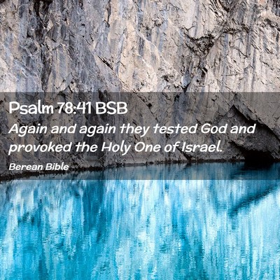 Picture 02 - Psalm 78:41 BSB - Again and again they tested God and provoked the - Bible Verse Picture