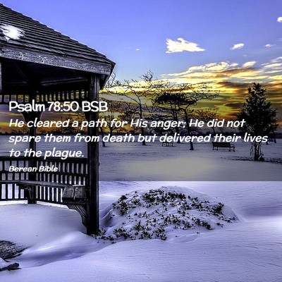 Picture 02 - Psalm 78:50 BSB - He cleared a path for His anger; He did not spare - Bible Verse Picture