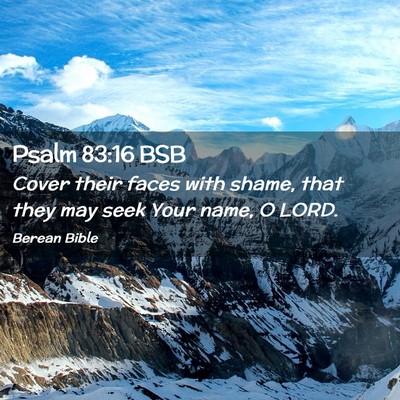 Picture 02 - Psalm 83:16 BSB - Cover their faces with shame, that they may seek - Bible Verse Picture