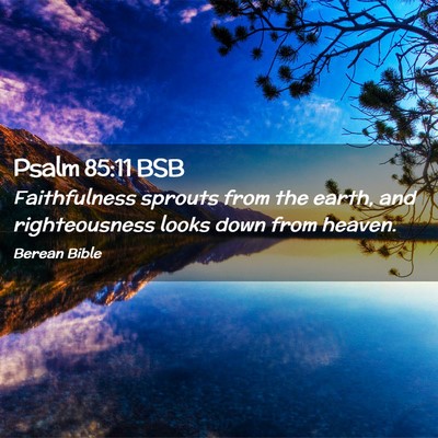 Picture 02 - Psalm 85:11 BSB - Faithfulness sprouts from the earth, and - Bible Verse Picture