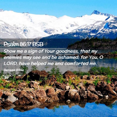 Picture 02 - Psalm 86:17 BSB - Show me a sign of Your goodness, that my enemies - Bible Verse Picture