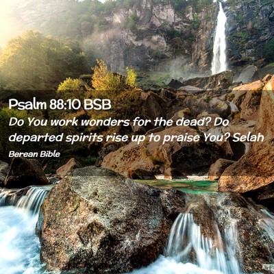 Picture 02 - Psalm 88:10 BSB - Do You work wonders for the dead? Do departed - Bible Verse Picture
